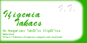 ifigenia takacs business card